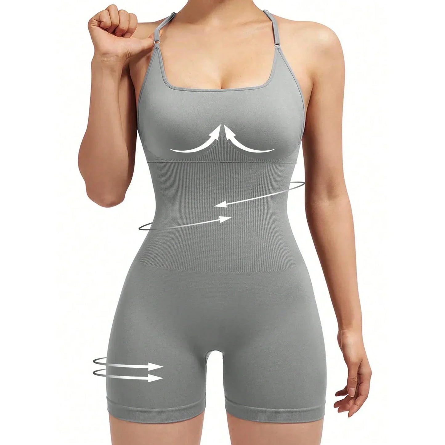 Yoga Sxy Criss Cross Backless Cami Sports Romper