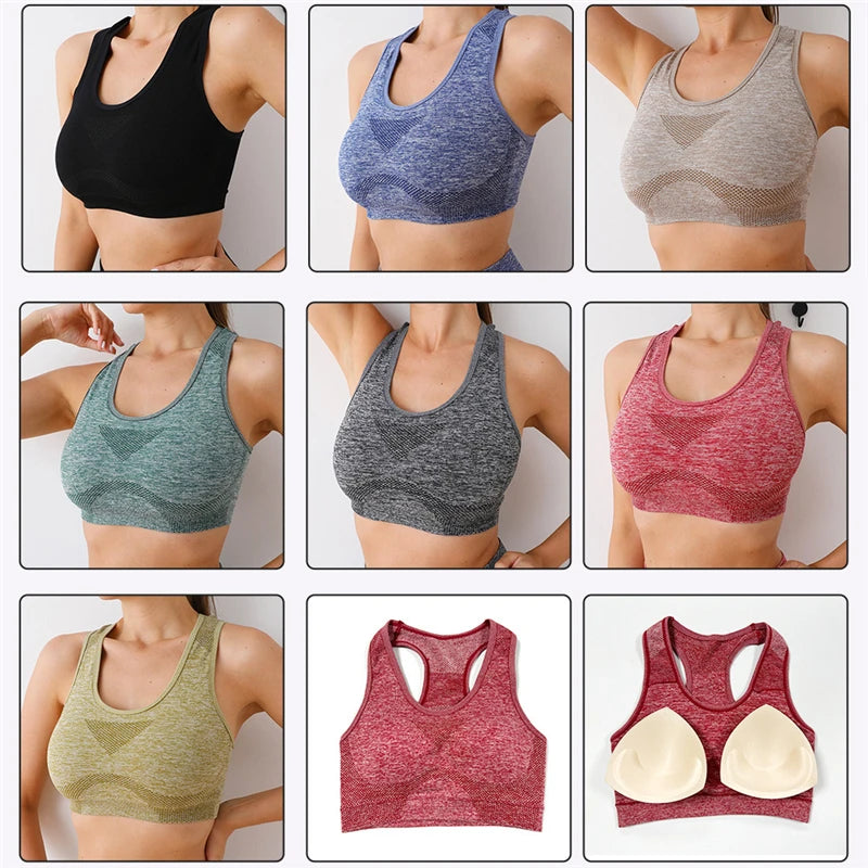 2PCS Seamless Women Yoga Set Workout Sportswear