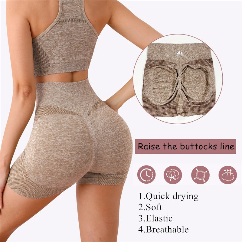 2PCS Seamless Women Yoga Set Workout Sportswear